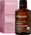 Cliganic Organic Geranium Essential Oil, 100% Pure Natural for Aromatherapy | Non-GMO Verified