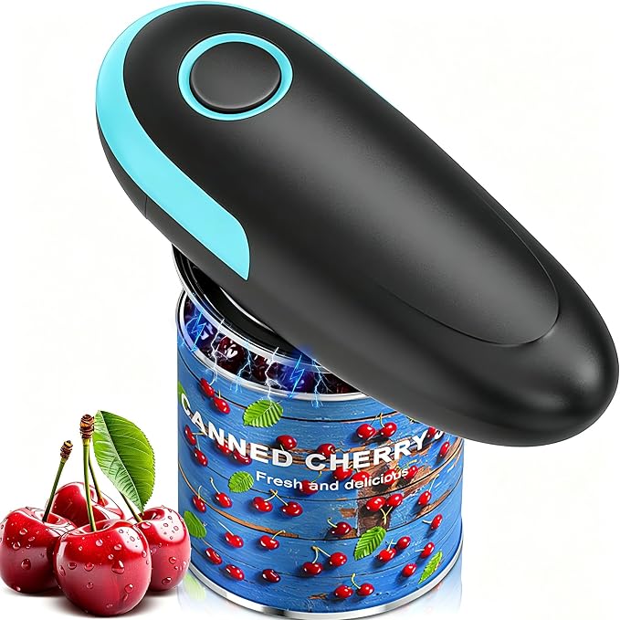 Electric Can Opener, Fits All Can Sizes One Touch Automatic Can Opener, Electric Can Opener for Kitchen Food Safe Smooth Edge, Kitchen Gadgets Battery Operated Can Opener for Seniors, Arthritis, Chef