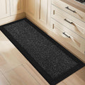 BEQHAUSE Kitchen Runner Rugs 24"x60", Kitchen Rugs Non-Slip Kitchen Mats for Floor, Absorbent and Stain Resistant Kitchen Mats, Machine Washable Rug for Kitchen, Hallway, Laundry & Sink, Black
