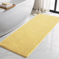 TYUU Bathroom Runner Rug, Ultra Soft Long Bath Mat Super Absorbent Quick Dry Bathroom Runner Rugs 24 x 72 Non Slip Washable, Yellow 24" x 72"