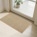 SMILOOL Front Door Mat Indoor Entrance, 17" x 30" Non-Slip Inside Door Mats for Entryway, Dirt Resistant and Absorbent Washable Doormat, Low Profile Entry Way Doormats, Floor Mats for House, Beige