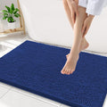 Smiry Luxury Chenille Bathroom Rugs 34x21, Extra Soft and Absorbent Shaggy Bath Mat, Machine Washable, Non-Slip Plush Carpet Runner for Tub, Shower, and Floor, Home Decor Accessories, Royal Blue