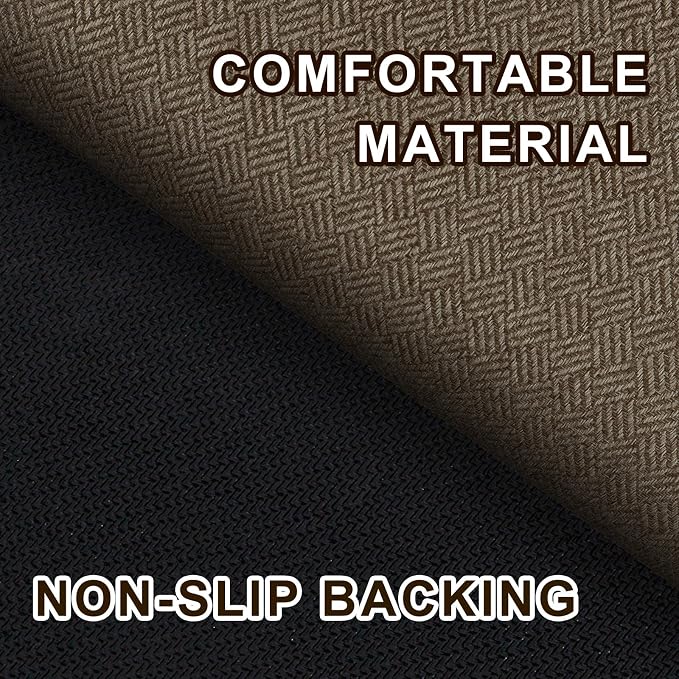 Ultra Thin Door Mat Indoor Entrance 24"x36", Low-Profile Indoor Door Mat, Non Slip Rubber Backing Welcome Entry Mat, Dirt Trapper Entryway Mat Inside Doormat, Brown