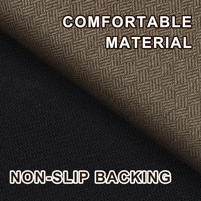Ultra Thin Door Mat Indoor Entrance 24"x47", Low-Profile Indoor Door Mat, Non Slip Rubber Backing Welcome Entry Mat, Dirt Trapper Entryway Mat Inside Doormat, Brown