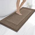 anllugs Bathroom Rugs 24" x 60", Non-Slip Extra Soft Absorbent Bath Rugs, Machine Washable Quick Dry Bath Mats for Bathroom Floor, Shower, Bathtub and Sink, Grayish Brown & Coffee