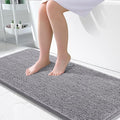 OLANLY Large Bathroom Rugs 50x30, Extra Soft Absorbent Chenille Bath Rugs, Rubber Backing Quick Dry, Machine Washable Bath Mats for Bathroom Floor, Tub and Shower, Home Decor Accessories, Grey