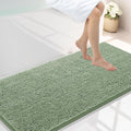 Smiry Luxury Chenille Bathroom Rugs 40x24, Extra Soft and Absorbent Shaggy Bath Mat, Machine Washable, Non-Slip Plush Carpet Runner for Tub, Shower, and Floor, Home Decor Accessories, Sage Green