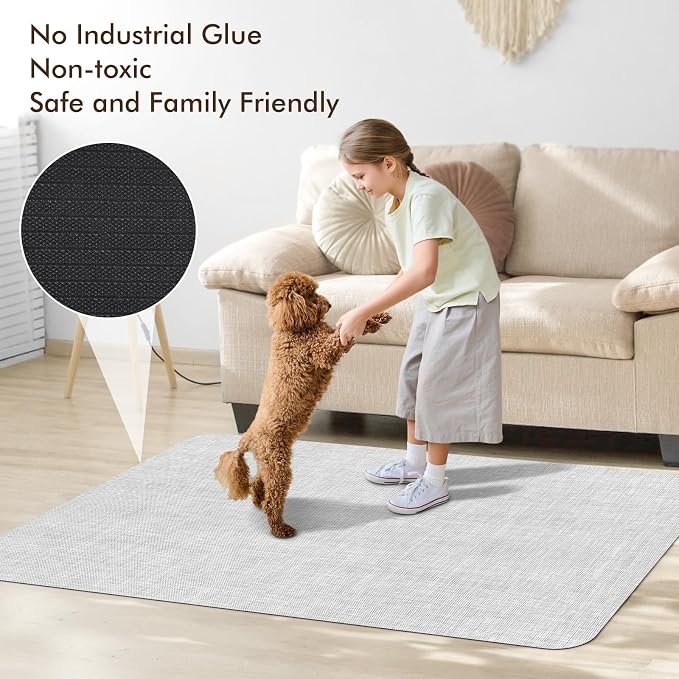 Blvornl Office Chair Mat for Hardwood Floor, 45"x 53" Desk Computer Chair Mat for Hard Wood and Tile Floor, Large Anti-Slip Hard Floor Protector Rolling Chair Mat, PVC Mat Desk Rug for Office Home