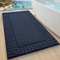 LUMI Bathroom Rugs Non Slip with Rubber Backing, Extra Soft Plush Microfiber Bath Rug Absorbent, Machine Washable Bath Mat Quick Dry for Tub, Shower, Hotel, Blue, 24"x43"