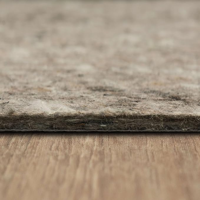 Mohawk Home Non Slip Rug Pad 8' Square - 1/2" Thick Felt + Latex Rubber Gripper - Dual Surface Cushion for Hardwood, Carpet, Tile Floors, Made in USA