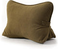 Pat. Pend. Corduroy Triangle Back Pillow with Lumbar Support, Sitting Support Cushion for Bed or Sofa, Relaxing Backrest Pillow, Martini Olive