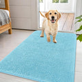 OLANLY Dog Door Mat for Muddy Paws 44x32, Absorbs Moisture and Dirt, Absorbent Non-Slip Washable Doormat, Quick Dry Chenille Mud Mat for Dogs, Entry Indoor Entryway Carpet for Inside Floor, Blue
