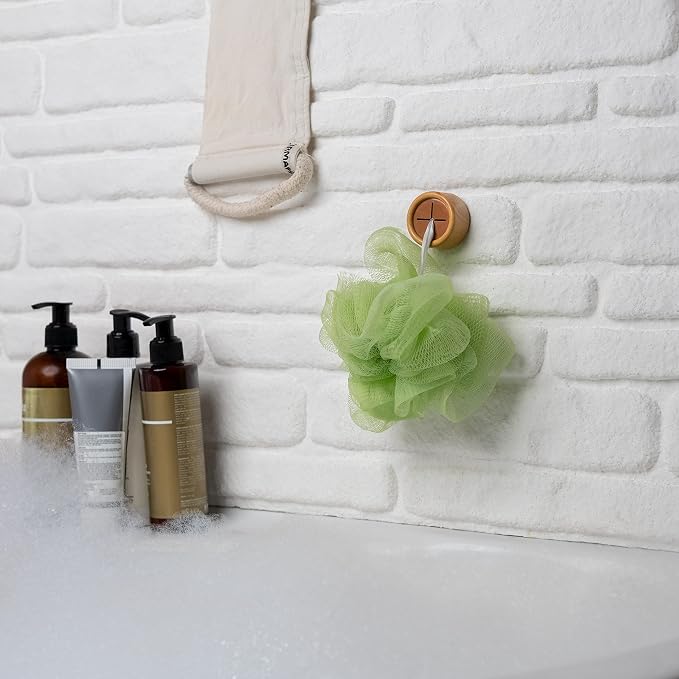 HEFA Self Adhesive Dish Towel Holder Hooks, No Drill Organizer for Cabinet Door, Sink Area or Bathroom, Space Saving Design, 4 Pack