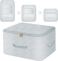 Ultra Space Saving Self Compression Organizer, Comforter Storage Bag for Clothes, Blankets, Pillows, Duvet, Comforters, Bedding Sets and Much More (Gray,X-L - 54 * 42 * 60cm)
