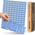 Non Slip Bathtub Mat - Shower Mats for Inside Shower, Rectangular PVC Tub Mat with 200+ Suction Cups for Safety, 27x16 Inch, Pastel Blue