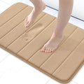 Buganda Memory Foam Bath Mat, 24" x 16", Ultra Soft and Non-Slip Bathroom Rugs, Water Absorbent and Machine Washable Bath Rug for Bathroom, Shower, and Tub, Camel