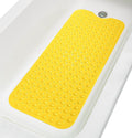 Extra-Long Non-Slip Bathtub & Shower Mat 39”x16” (Smooth/Non-Textured Tubs Only) Safe, Clean, Machine-Washable, Superior Grip&Drainage, Vinyl, Opaque Yellow