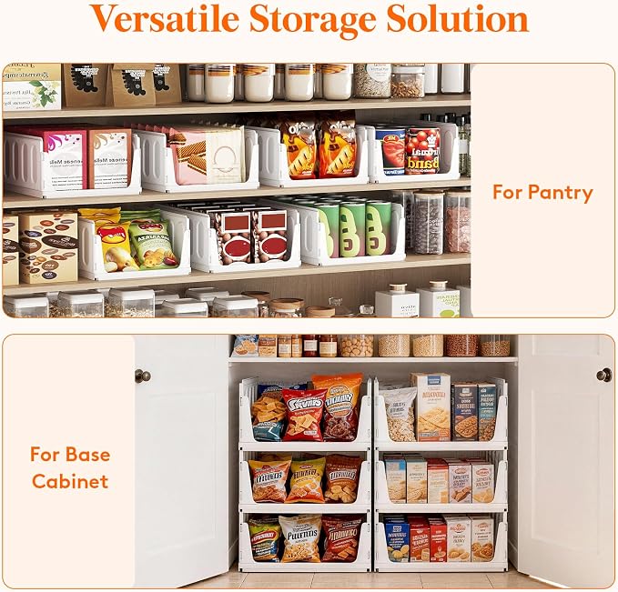 Lifewit 20 Pack Stackable Closet Organizers and Storage Basket for Clothes, Plastic Sweater Storage Bins for Wardrobe, Multifunctional Pants Organizer for RV, Pantry, Kitchen, Dorm, 16.5" Depth