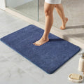 TYUU Bathroom Rugs Non Slip Washable, Ultra Soft Super Absorbent Quick Dry Small Bath Mat with Rubber Backing for Bathroom Floor, Shower, or Sink, Denim Blue 20" x 30"