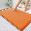 OLANLY Thick Memory Foam Bath Mat Rug 36x24, Extra Soft Absorbent Bathroom Rug, Quick Dry Bath Mats, Non-Slip, Machine Washable Carpet for Bathroom, Tub and Shower, Home Decor Accessories, Orange