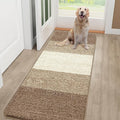 Kitinjoy Indoor Outdoor Door Mat, 48x30 Non-Slip Absorbent Dirt Trapper, Low-Profile Washable Inside Entrance Front Floor Mat, Sturdy Soft Entry Doormats for Entryway, Khaki