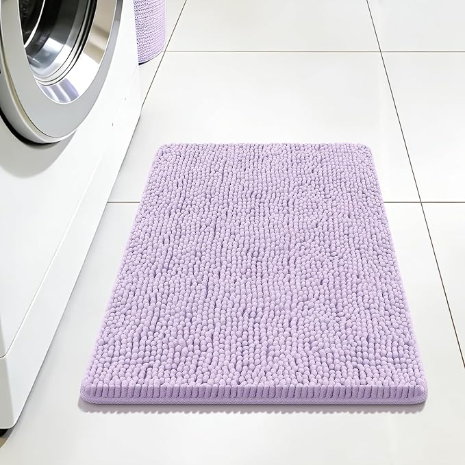 Bcoimo Bathroom Rugs 24x17, Bath Mats for Bathroom Non Slip with Rubber Backing,High Absorbent Microfiber Bath Rugs Quick Drying, Machine Washable, Durable Decor