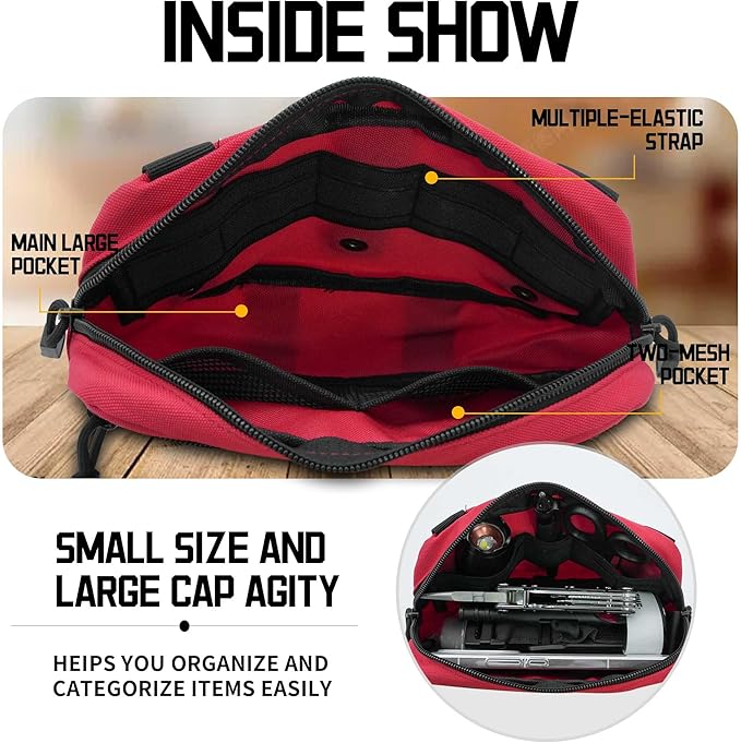 2 Pack 1000D Laser Cut Molle Pouches - Tactical Compact Water-Resistant Utility Admin Pouch for Vest Backpack Duty Belt Tactical Vests