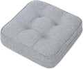 GOFORIT Memory Foam Seat Cushion，Kitchen Chair Cushions for Dining Chairs,Non-Slip Chair Pads with Removable Cover, 16'' x 16'', Grey