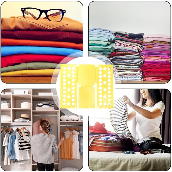 Clothes Folding Board, T-Shirt Folder, Fast Foldable Household Liner Sorter, Home Storage Tool, Laundry Sorter Helper Liner for Dorm Travel Hotel