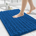 Smiry Bathroom Rugs Mat 24x16, Extra Soft Absorbent Chenille Bath Rugs, Non Slip Rubber Backing Machine Washable Quick Dry Bath Mats for Bathroom Floor, Tub, Shower, Home Accessories, Deep Navy Blue