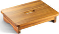 FANATU Wooden Step Stool, 3.5'' One Step Stool for Adults, Wooden Bedside Step with 550 Lbs Load Capacity, Heavy Duty/Portable/Nonslip/Durable Construction for Bedroom/Kitchen
