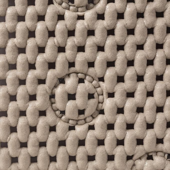 Duck Brand Softex Bath Mat for Tubs, Machine Washable, 17 x 36 Inches, Taupe, Skid Resistant (442097)