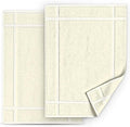 Pearl Linens Pack of 2 100% Cotton Bath Mat 18x25 inches, Soft & Absorbent Quick Dry Bathroom Mats Set, Not Bathroom Rugs, After Shower Mats, Bath Tub Mat, 781 GSM, Machine Washable, Ivory