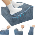 Under Desk Footrest, Multi-Functional Footrest with Portable Handle & Removable Washable Cover - Ergonomic Foot Stool Elevating and Supporting Feet and Legs for Chair and Sofa (Blue)