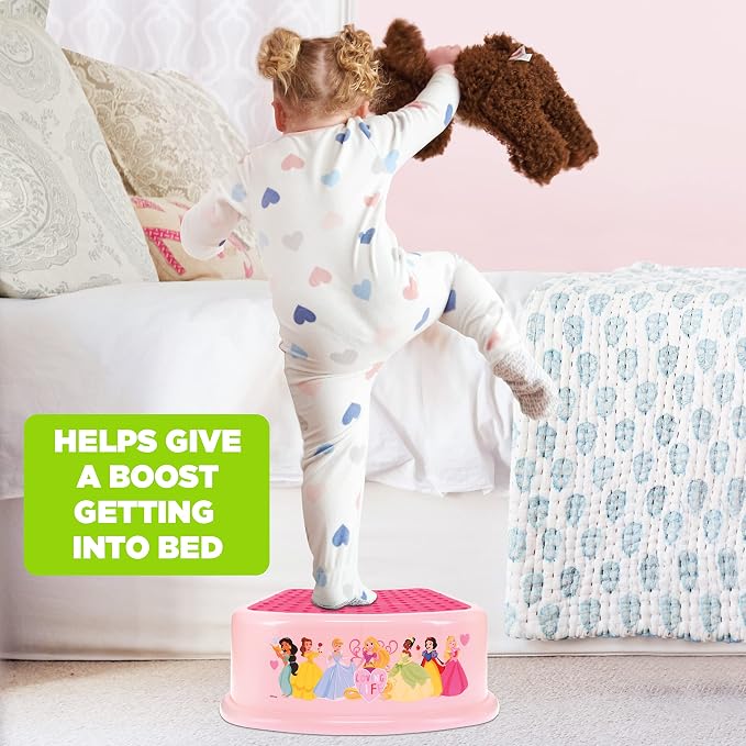 Disney Princess Loving Life Step Stool - Kids Step Stool, Potty Training, Non-Slip, Bathroom, Kitchen, Lightweight (Pack of 6)
