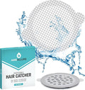 25 Pack Disposable Shower Drain Hair Catcher Mesh Stickers - Peel & Stick Drain Strainers to Prevent Clogs, Strong Waterproof Adhesive, Mess-Free Disposable Drain Covers for Shower & Bathtub