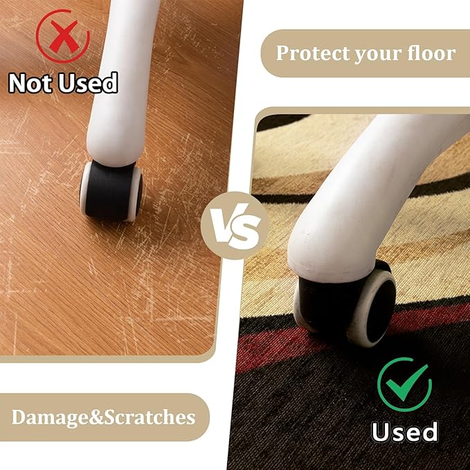 Office Chair Mat for Hardwood Floor, 60"x45" Easy Glide Computer Desk Mat Protector for Rolling Chair Under Desk Rug Nonslip Backing, Machine Wash, (Modern)