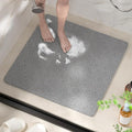 HITSLAM Square Shower Stall Mat, 27 x 27 Inch Non Slip Bath Mat for Tub, Soft PVC Loofah Bathtub Mats, Quick Drying Bathroom Shower Mat Anti Slip, Soft on Feet, Grey