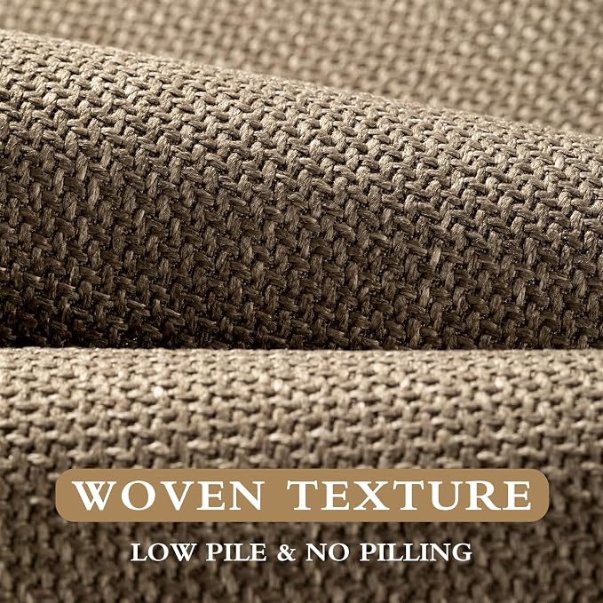 YIHOUSE Brown Bathroom Rug Sets 5 Piece, Dark Beige Absorbent Bath Mat for Bathroom Non Slip Washable,Bath Room Mat Quick Dry, Thin Bath Rug Set for Toilet and Floor