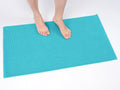 Cotton Paradise 100% Cotton Turkish Bathmat Rug, Soft Absorbent Quick Dry Non Slip, 17x24 Bathmat Rug, Turquoise