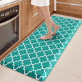 WISELIFE Anti Fatigue Floor Mat - 4/5 Inch Thick Kitchen Mat Non Slip Waterproof Heavy Duty Ergonomic Comfort Mat Durable for Home, Office, Sink, Laundry,(22" x 54", Green)