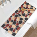 Long Shower Bath Mat Non Slip: Soft Textured Loofah Bathroom Floor Mat for Inside Shower - Multiple Drainage Holes for Quick Drying - 16x39 Inch Extra Long Shower Tray Mat for Walk- in Shower