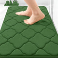 OLANLY Memory Foam Bath Mat Rug 30x20, Ultra Soft and Absorbent Bathroom Rugs, Non-Slip, Comfortable, Machine Washable Bath Carpet for Bathroom Floor, Shower and Home Decor Accessories, Olive Green