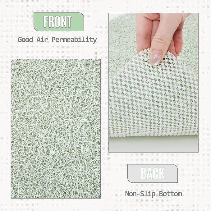 Joyhalo Shower Mat Bathtub Mat Non Slip, Bathmats Non Slip, Quick Drying Foot Scrubber Loofah Mats for Shower, Tub, Bathroom, Home,30x17inch, Mint Green