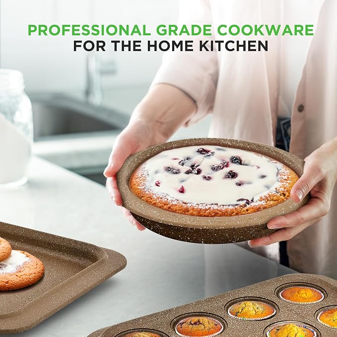 NutriChef 22‑Piece Non‑Stick Ceramic Pots and Pans Set – For All Cooktops Including Induction – PTFE & PFAS Free, Includes Bakeware & Utensils