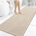 OLANLY Long Bathroom Rugs Runner 59x24, Thick Soft and Absorbent Chenille Bath Mat, Non-Slip, Machine Washable Quick Dry Bath Rugs for Tub Shower Floor, Home Decor Accessories, Sand