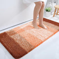 OLANLY Bathroom Runner Rugs Mat 44x24, Extra Soft Absorbent Microfiber Bath Rugs, Rubber Backing, Quick Dry, Washable Long Bath Mats for Bathroom Floor, Tub and Shower, Home Decor Accessories, Orange