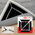 Tiumso 12Pcs Rug Gripper, Double Sided Carpet Tape for Area Rugs, Non Slip Rug Pads Grippers for Hardwood, Tile and Laminate Floors, Rug Corner Grippers for Preventing Curling and Bunching, Black