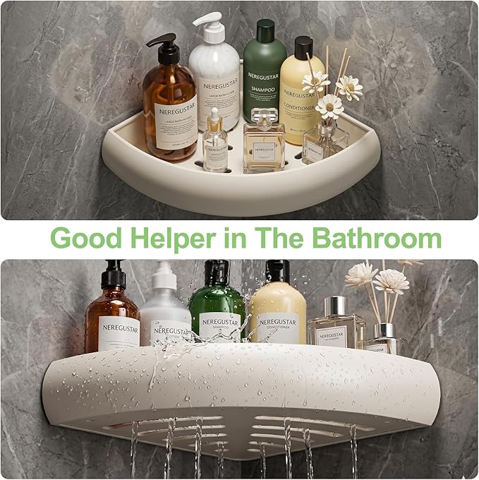 Shower Caddy Hanging, Never Rust Shower Organizer Hanging, Aluminum Shower Racks for Inside Shower with Hooks for Razor, Bathroom Organizers and Storage with Soap Holder, White