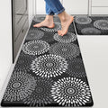 LuxStep Kitchen Mat Cushioned Rugs Anti-Fatigue Mats for Kitchen Floor,Waterproof Non-Slip Mats and Rugs Set for Office,Floor,Laundry 17.3"×30"+17.3"×47",Black